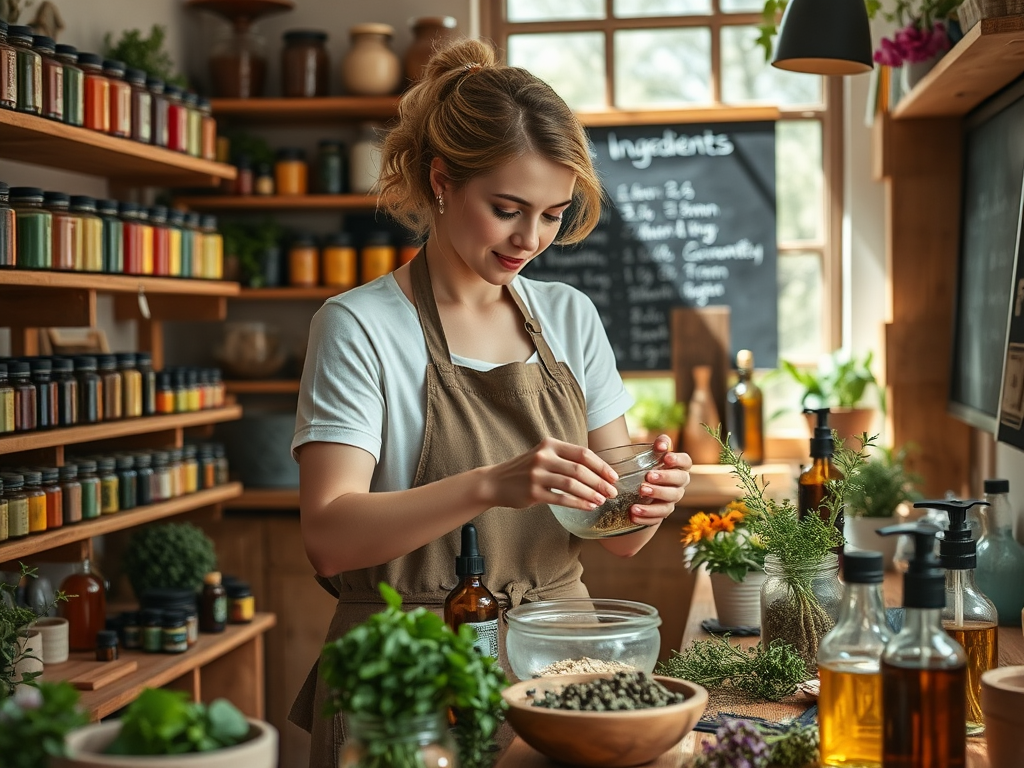 Proces produkcji ręcznie robionych kosmetyków